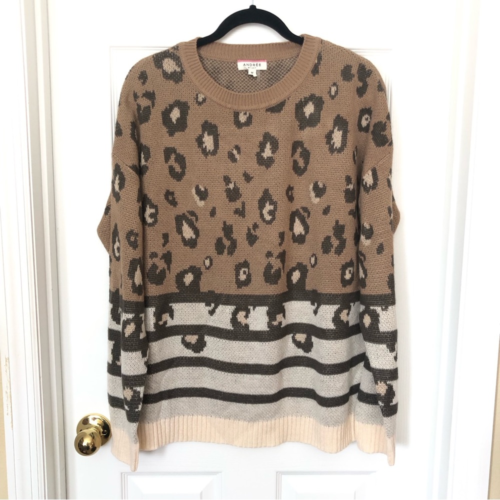 Andree by Unit Animal Print Sweater Sz M